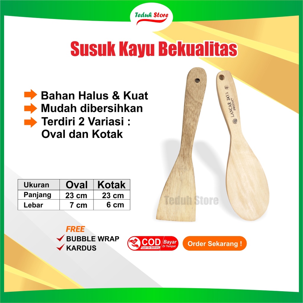 Jual SPATULA KAYU SUSUK KAYU SUTIL KAYU SPATULA TEFLON MINI