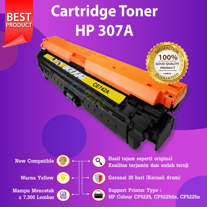 Cartridge Toner Compatible HP 307A CE741A Cyan Printer CP5225 CP5225n