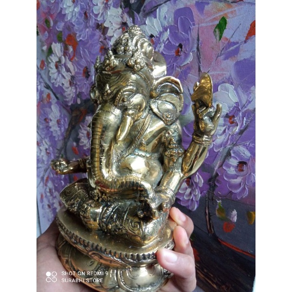 patung Dewa Ganesha sakti logam