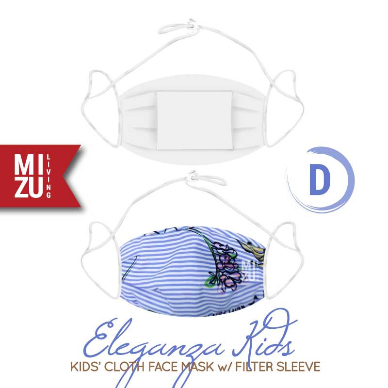[SALE] MIZU ELEGANZA KIDS Cloth Face Mask Masker Anak Kain Corak 3 Ply Sarung Filter NON-MEDIS-D