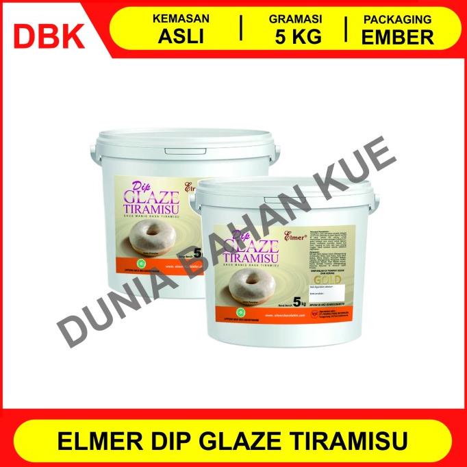 

ELMER DIP GLAZE 5 KG - TOPPING DONAT PISANG NUGGET - TIRAMISU ---NEW---