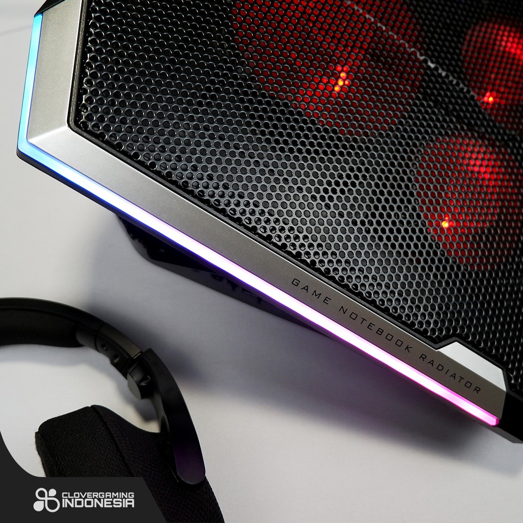 NYK Nemesis KingFisher X5 RGB - Cooling Pad Kipas Pendingin Laptop Cooler