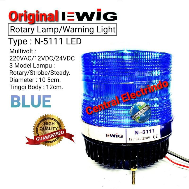 Lampu LED Menara/Hias/Plang Toko N-5111 EWIG Biru Multivolt 3 Model Lampu.