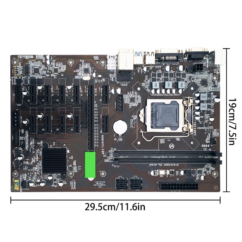 B250 Motherboard Btc Mining 12 Usb 3.0 Ke Pci-E Interface Untuk Lga1151 Ddr4