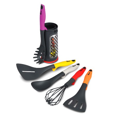 Oxone Spatula Set OX-956 Rainbow Kitchen Tools with Pot