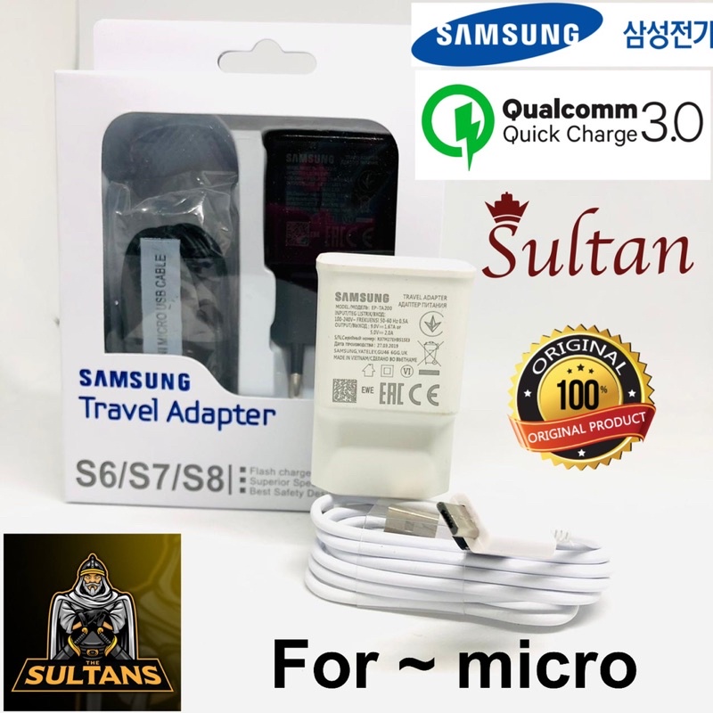 PROMO SULTAN CHARGER SAMSUNG S6 S7 S8 MICRO FAST ORIGINAL