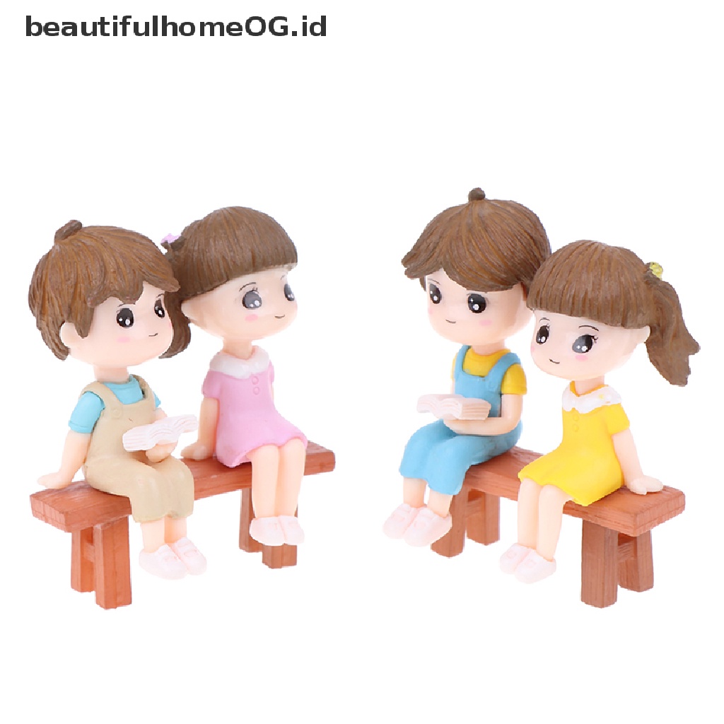 1 Set Miniatur Pasangan Kekasih Untuk Dekorasi Rumah Boneka