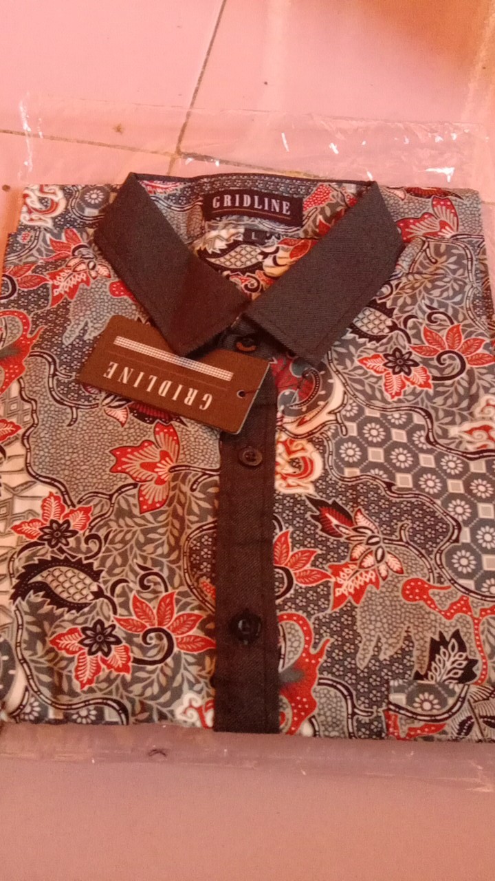 [gridline - Regular1] Kemeja Batik Pria Katun Lengan Pendek Regular R021 R022 R023 R024 R025 R026