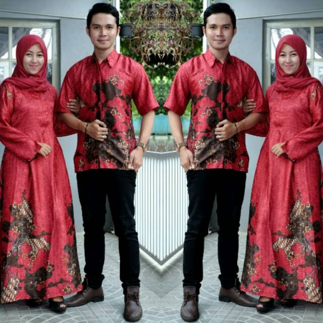 Sarimbit gamis semi sutra/ Sarimbit batik couple / Batik Pekalongan Spesial
