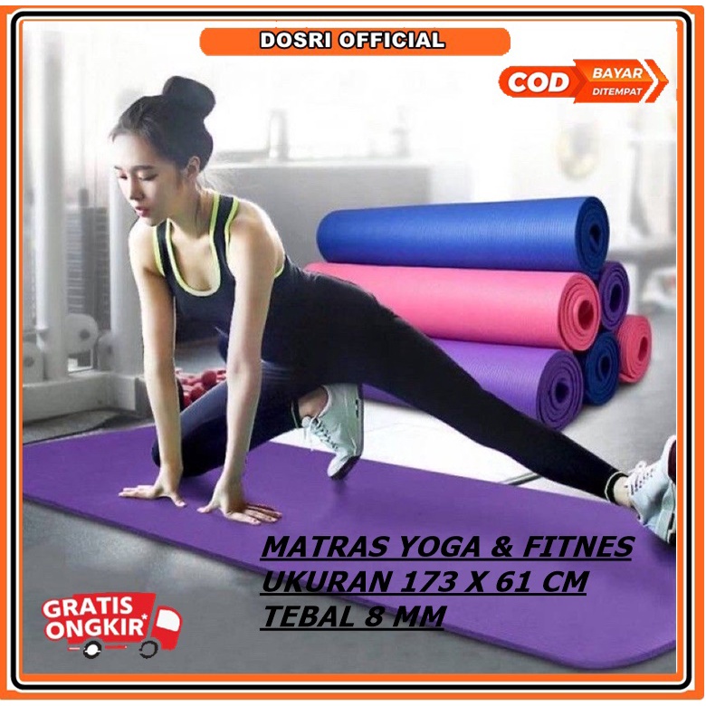 [Authentic] Matras Yoga Alas Olahraga Yoga Import Termurah Anti Slip - Hijau Tersedia Juga|Mattras camping|Mattras yoga