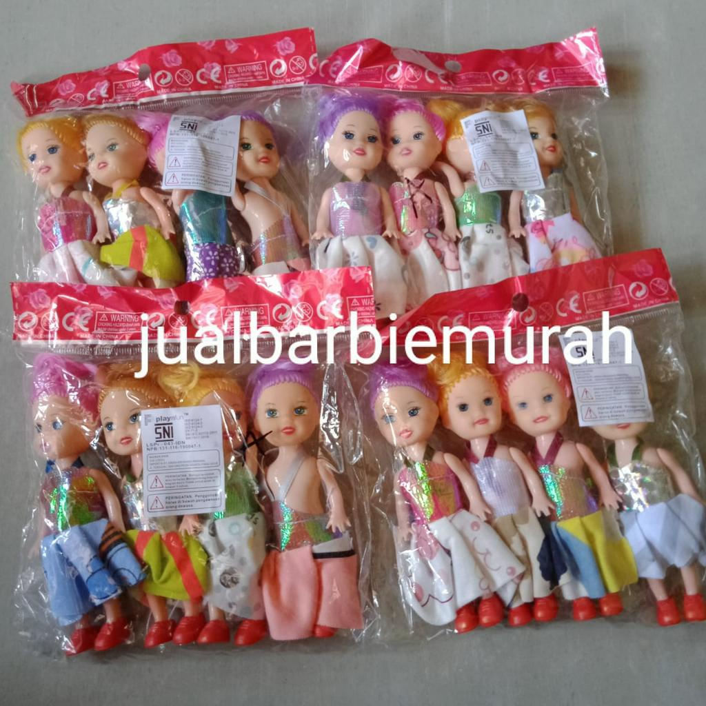 BERBIE KELLY ISI 4 / ANAK BERBIE / BONEKA BERBIE KECIL COD (bayar di tempat)