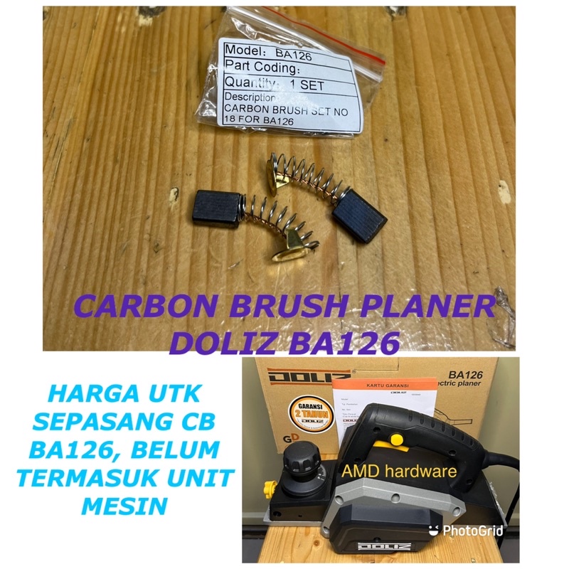 CB DOLIZ BA126 Carbon Brush Areng Mesin PLANER SERUT KAYU BA 126 ASLI Original Doliz Germany