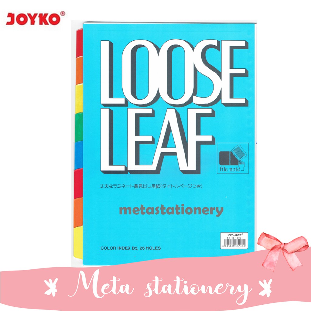 

Pembatas Loose Leaf / Pembatas Binder Joyko B5-IL-08C