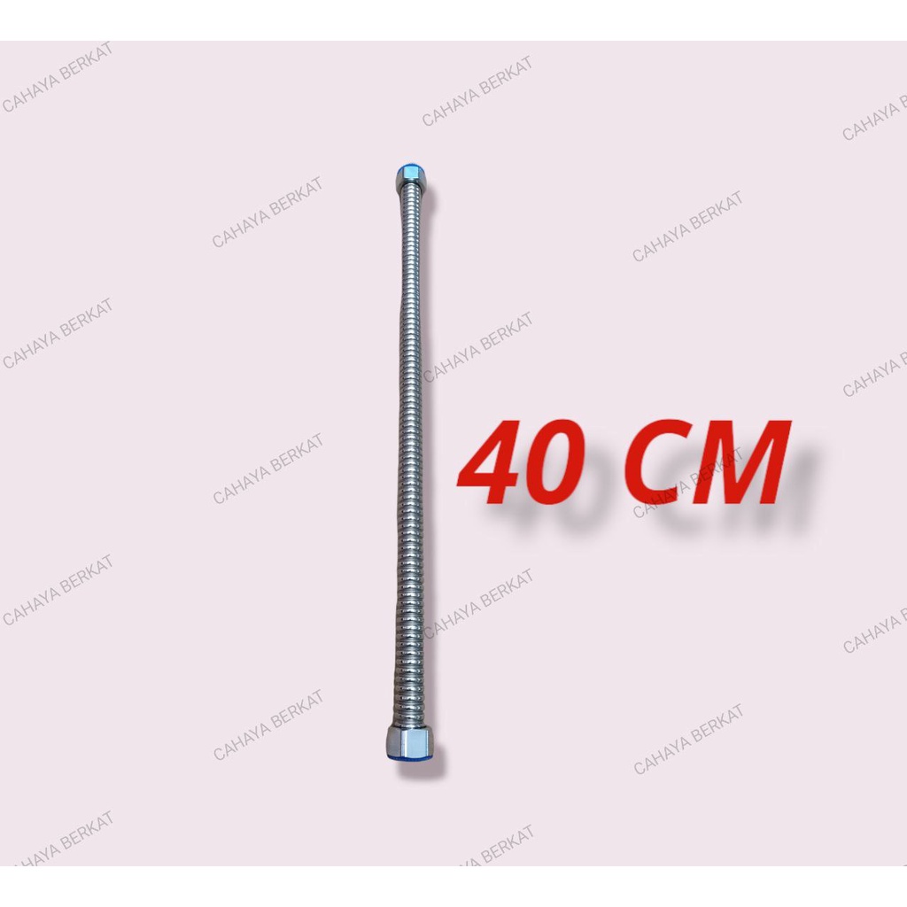 Selang fleksibel stainless kaku 30cm 40cm 50cm 80cm buat air panas