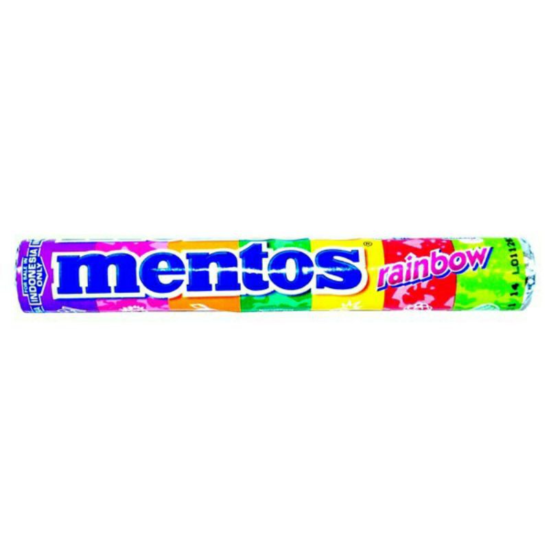 

MENTOS Permen Roll Mint Buah Rainbow 37 gram