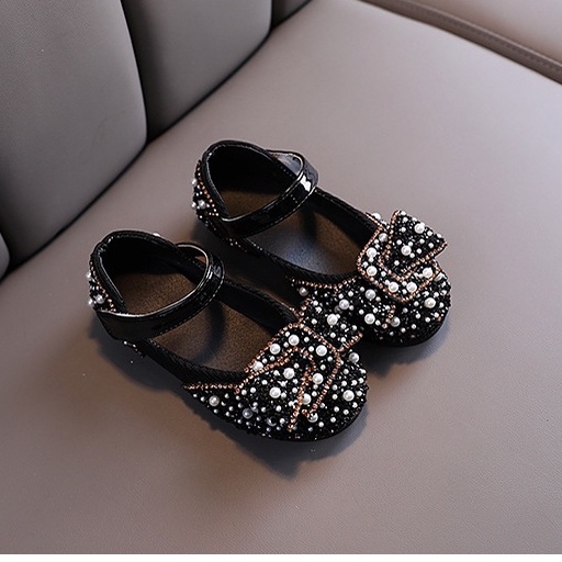 SH19-Sepatu Pesta Anak Perempuan Import Blink Crystal Belt