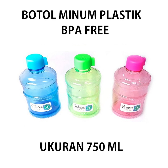 Botol Minum Galon - Botol Minum Plastik Galon - Botol Air Minum Galon Plastik BPA FREE 750ML