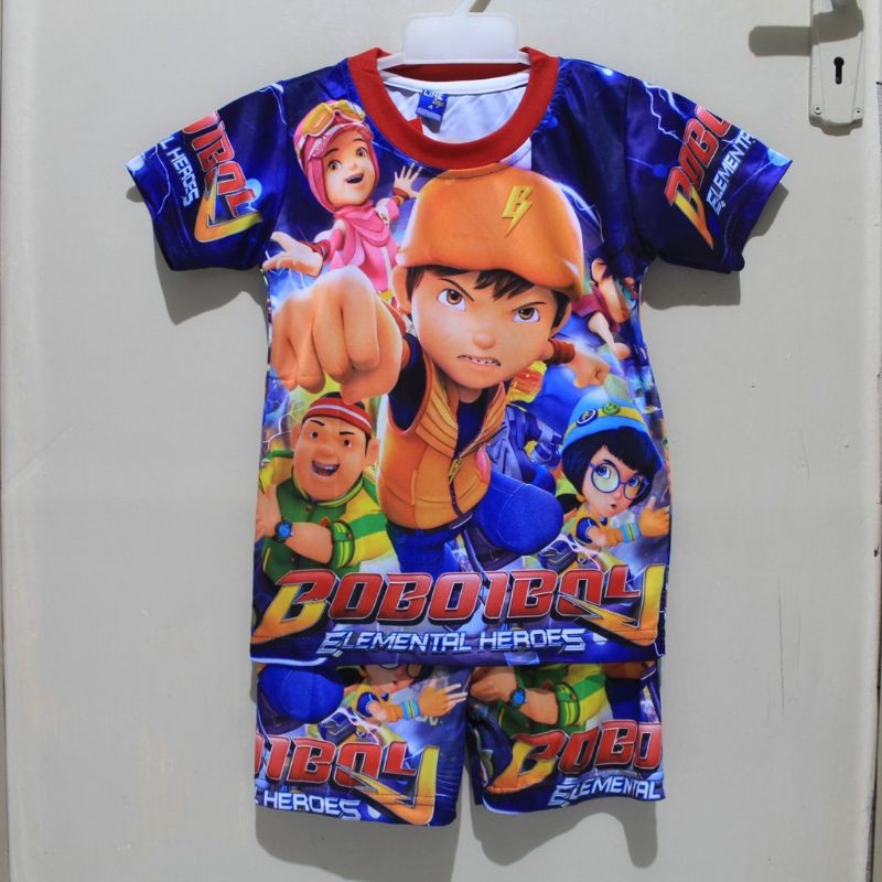 setelan anak Boboiboy full print 2-12 tahun / baju kids