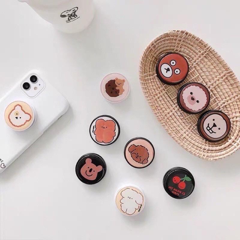 POP GRIP ROUND Phone Grip Motif Karakter Korea Phone Grip Lucu Griptok