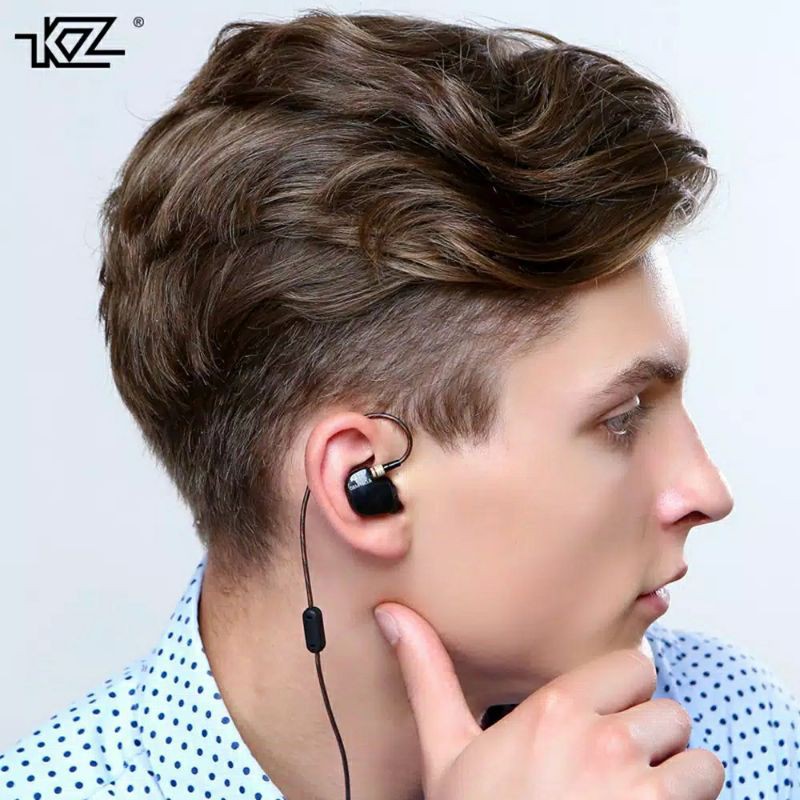 KZ ATR earphone 1DD HIFI BASS music telfon sport headset mic Knowledge Zenith original