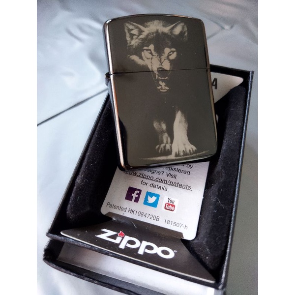Zippo wolf black ice
