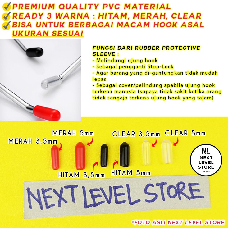 Rubber Protective Sleeve Hook Cantolan Besi Pelindung Stoplock Karet