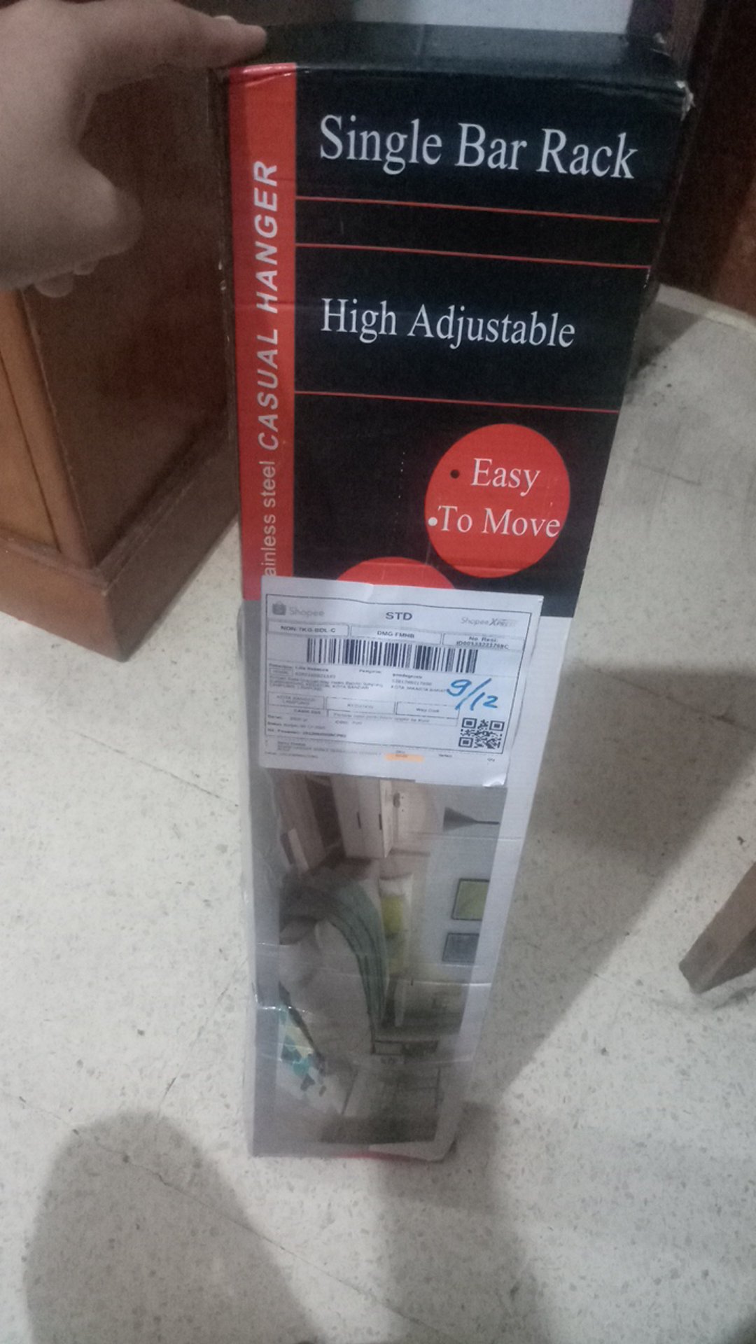 Stand Hanger Single Serbaguna Dengan 4 Roda