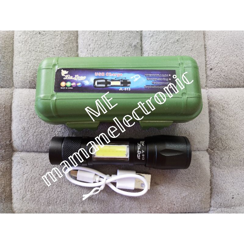 Senter Swat Mini Zoom Rechargeable Super Terang LED / Senter Police LED U3