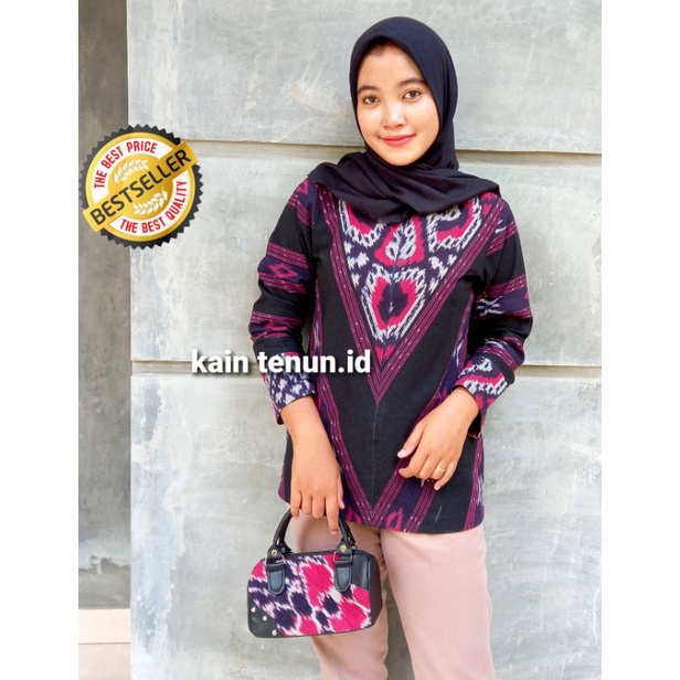 BLUS WANITA BLUS TENUN ATASAN TENUN BAJU TENUN JEPARA