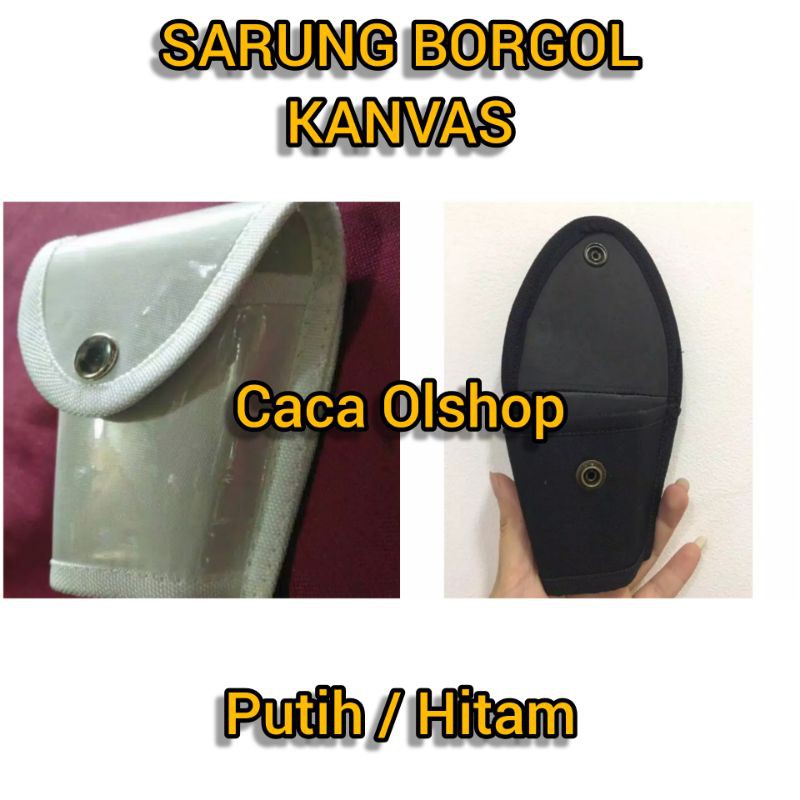 SARUNG TEMPAT BORGOL KANVAS HITAM PUTIH