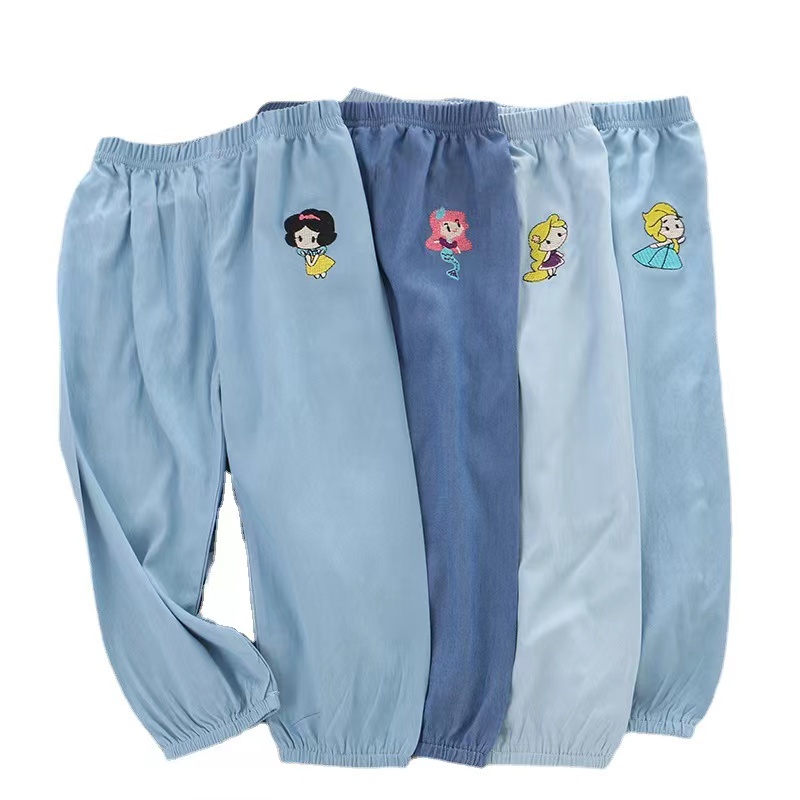 Celana Panjang Anak Celana Denim Jeans Princess Disney Motif Elsa Mermaid Snow White Rapunzel