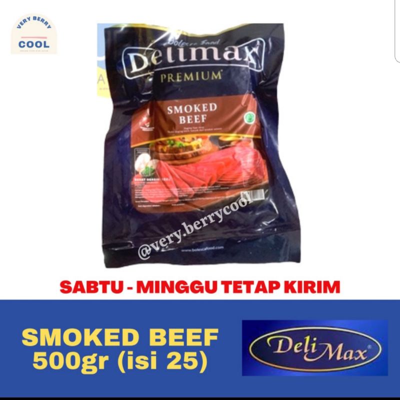 

Deli Max Smoked Beef 500gr Daging Asap Delimax