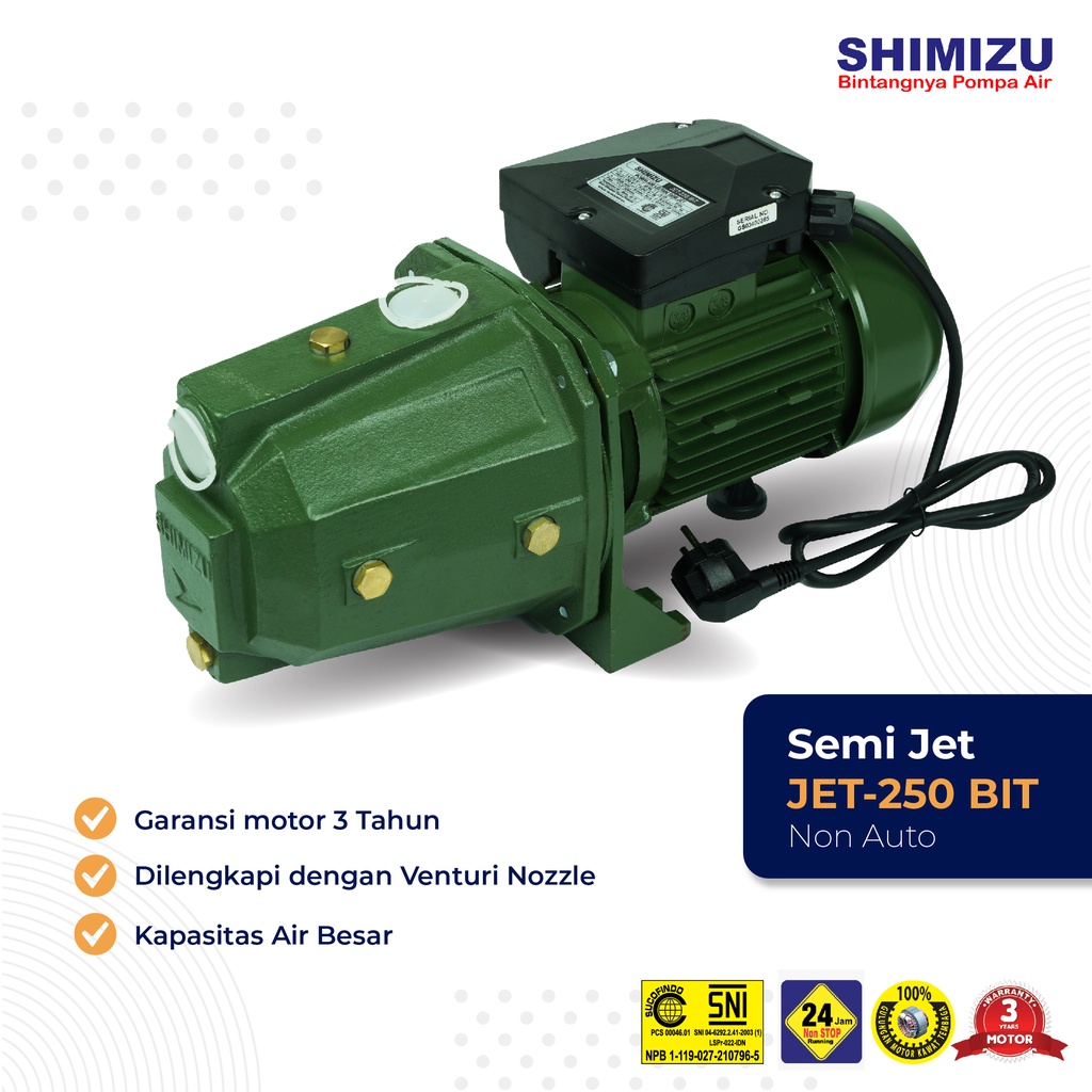 SHIMIZU SEMI JET PUMP POMPA AIR JET 250 BIT