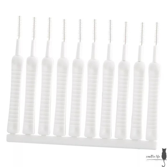 FIT 10 Nylon Spiral Anti-clogging Brush Gap Hole Brush Head Shower Head