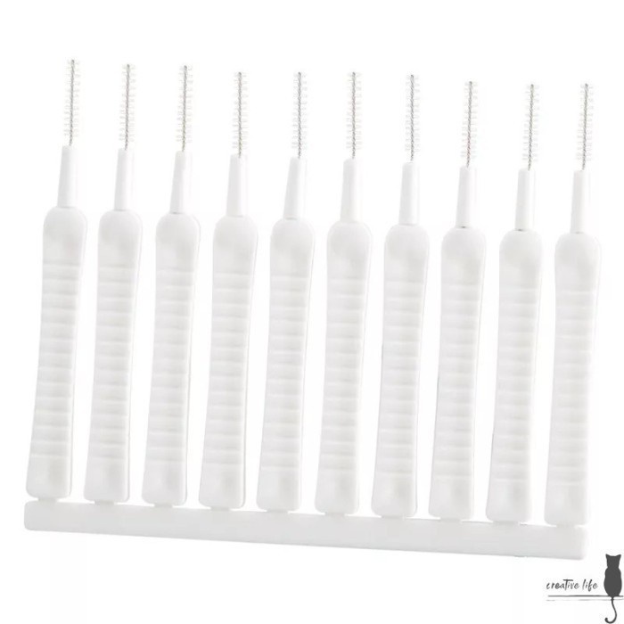 10 Nylon Spiral Anti-clogging Brush Gap Hole Brush Head Shower Head