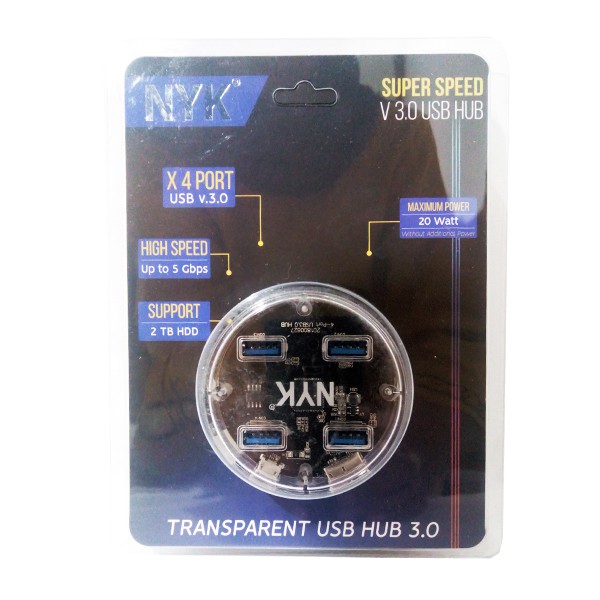 NYK USB HUB 3.0 - Transparan