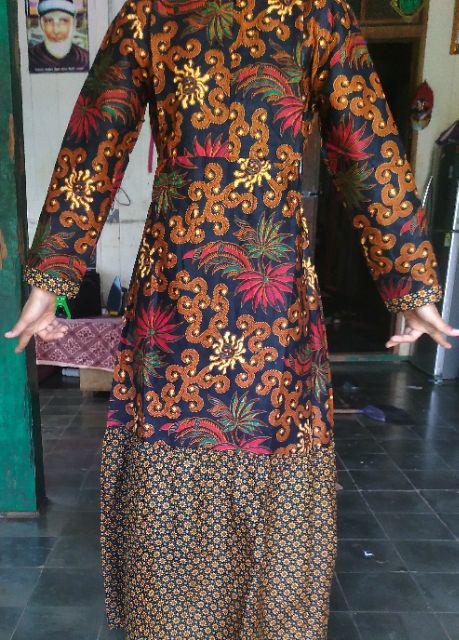 Ms Gamis Batik Sriwedari Maxi Bumil/busui Katun Sogan Allsize Ld 104