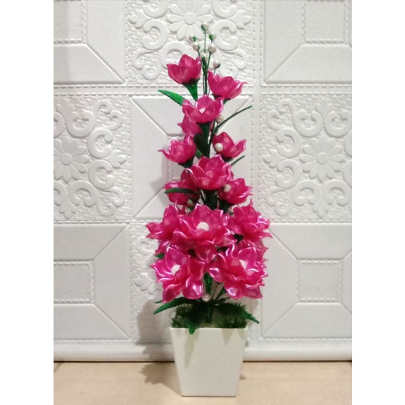 BUNGA MAWAR AKRILIK MUTIARA kelopak besar