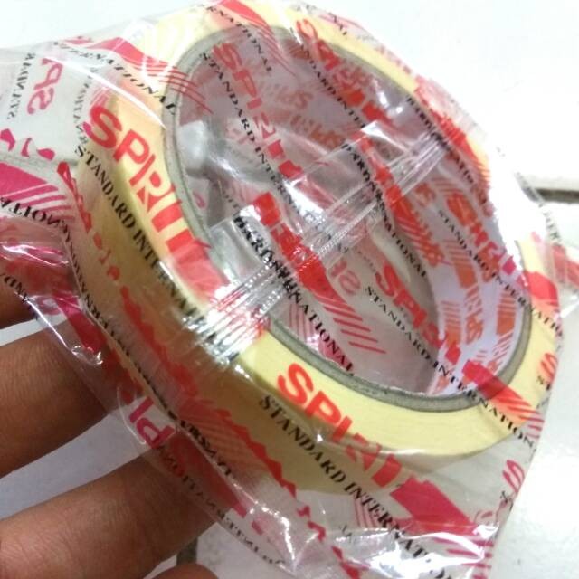 

Lakban/Lem/Isolasi Kertas 1 inci/24 mm 15 meter/20 yard Spirit