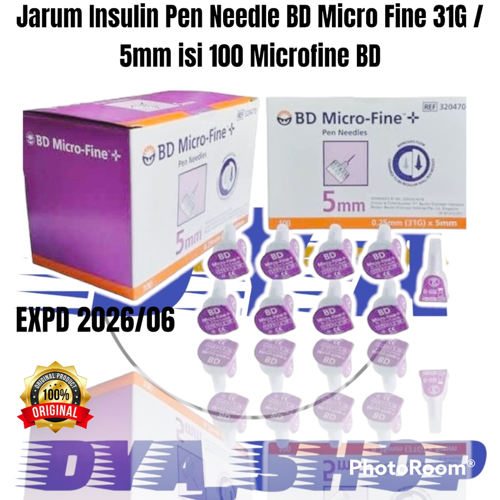

Jarum Insulin Pen Needle BD Micro Fine 31G / 5mm isi 100 Microfine BD
