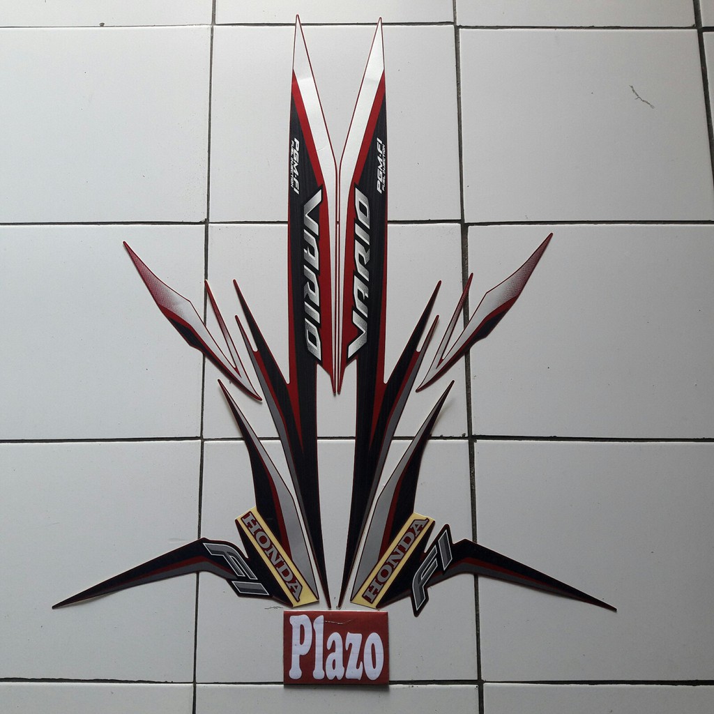 stiker motor vario cw 110 fi 2015 merah