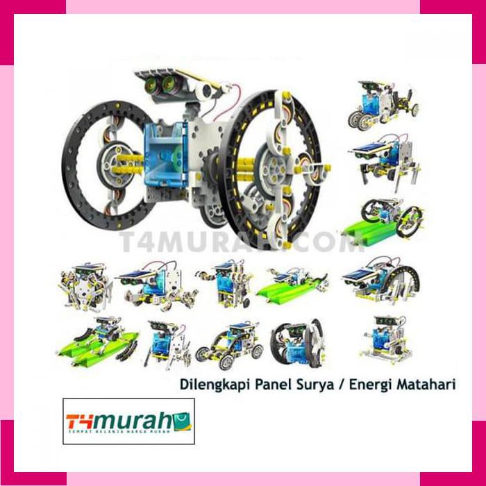 Mainan edukasi Robot Solar Cell kit 14 in 1 Solar Robot