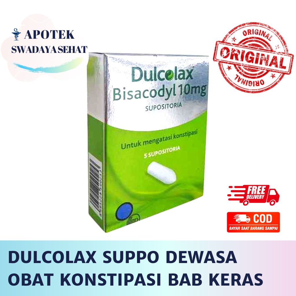 DULCOLAX SUPP 10MG Dewasa - TABLET SUPPO Lancarkan BAB Konstipasi Bisacodyl Bisacodil