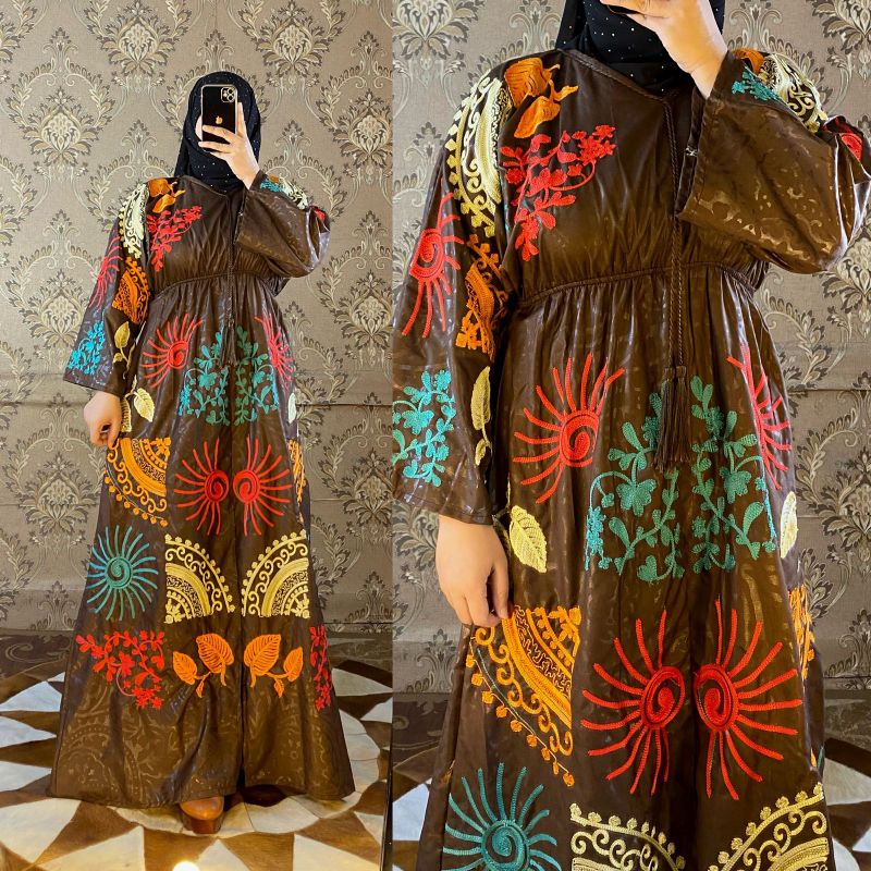 Abaya Etnik Mesir Katun Original  Readystock