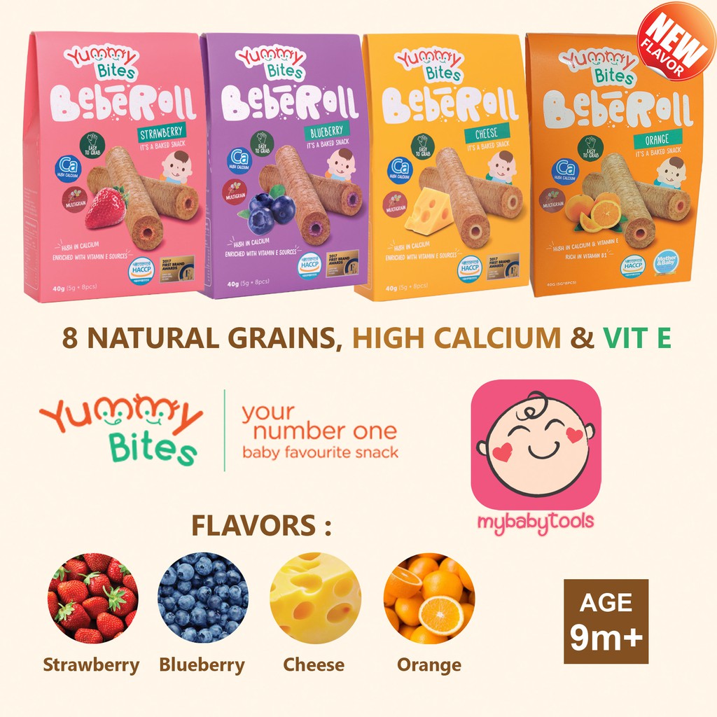 YUMMY BITES BEBEROLL BABY SNACK 40 GR