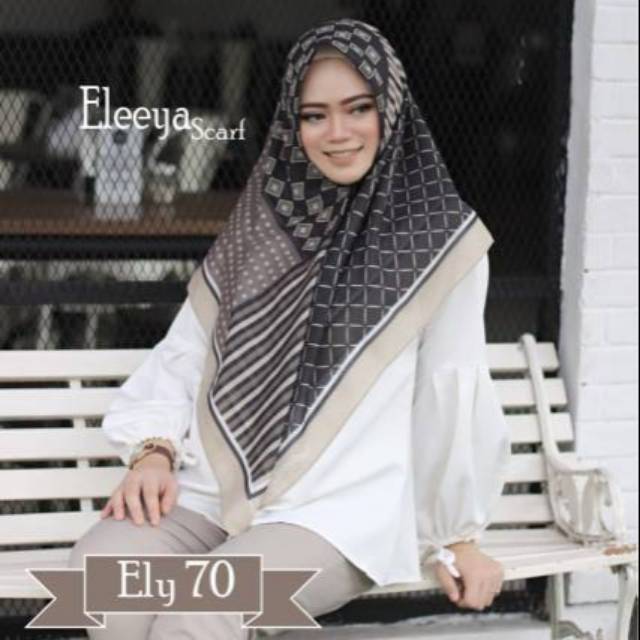 HIJAB SEGIEMPAT MOTIF ELY 70 II Eleeya Scarf