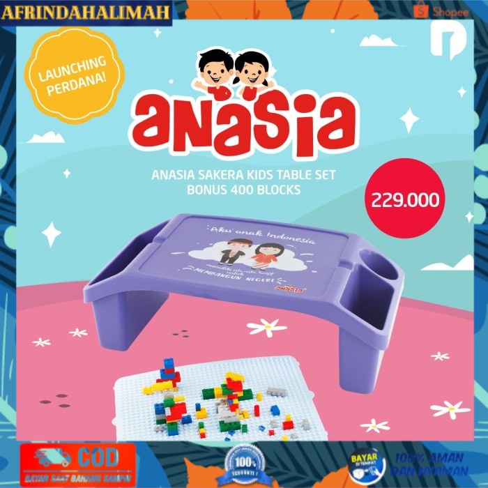 

[TERBARU] Meja Belajar Gambar Anak Sekolah Anasia Sakera Table Set Kuat Tebal