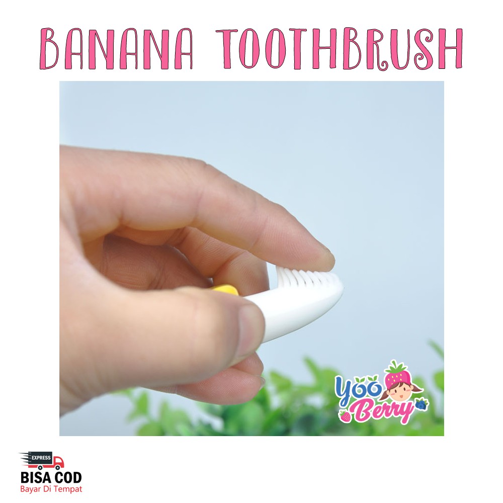 Berry Mart Banana Training Toothbrush Sikat Gigi Bayi Lunak Perlengkapan Bayi Perawatan Bayi Berry Mart