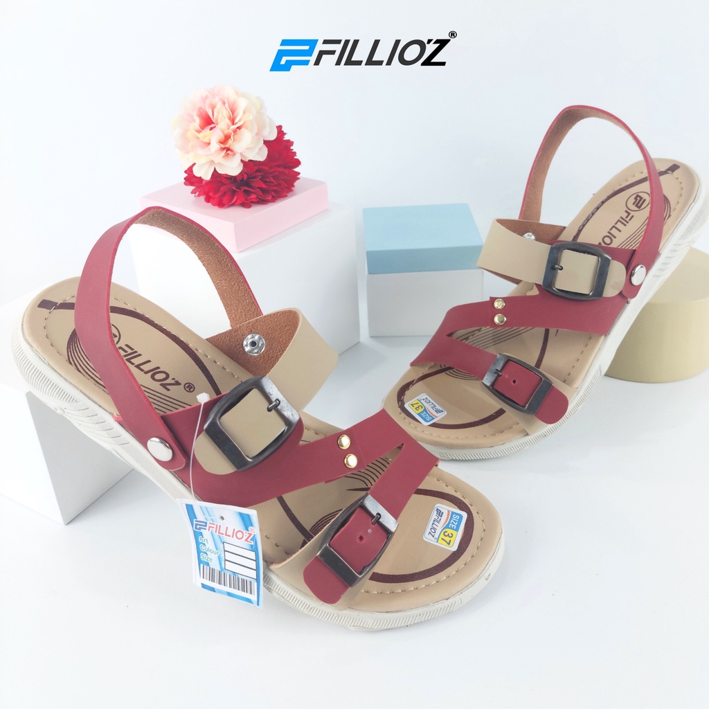 Sandal Wanita Terbaru Let Gesper Tali Anti Slip Fillioz FT23 Original