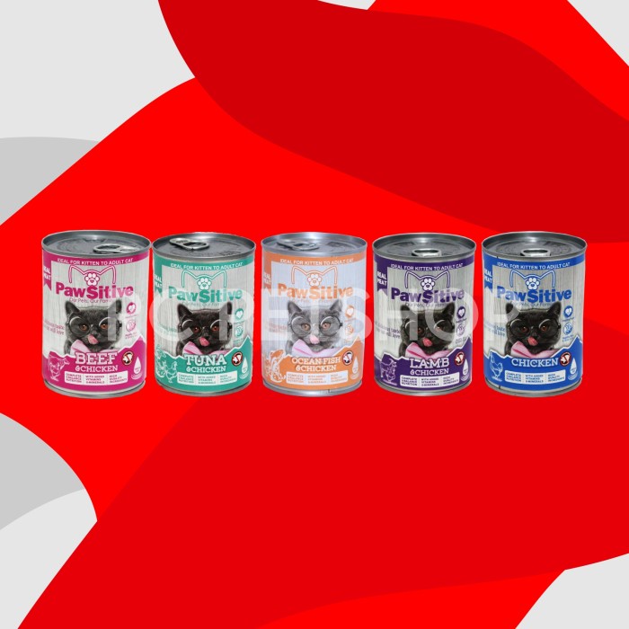Jt50T1 Pawsitive Makanan Basah Wet Food Anak Kucing Dewasa Kaleng 400 Gram - Chicken Yryr30U57